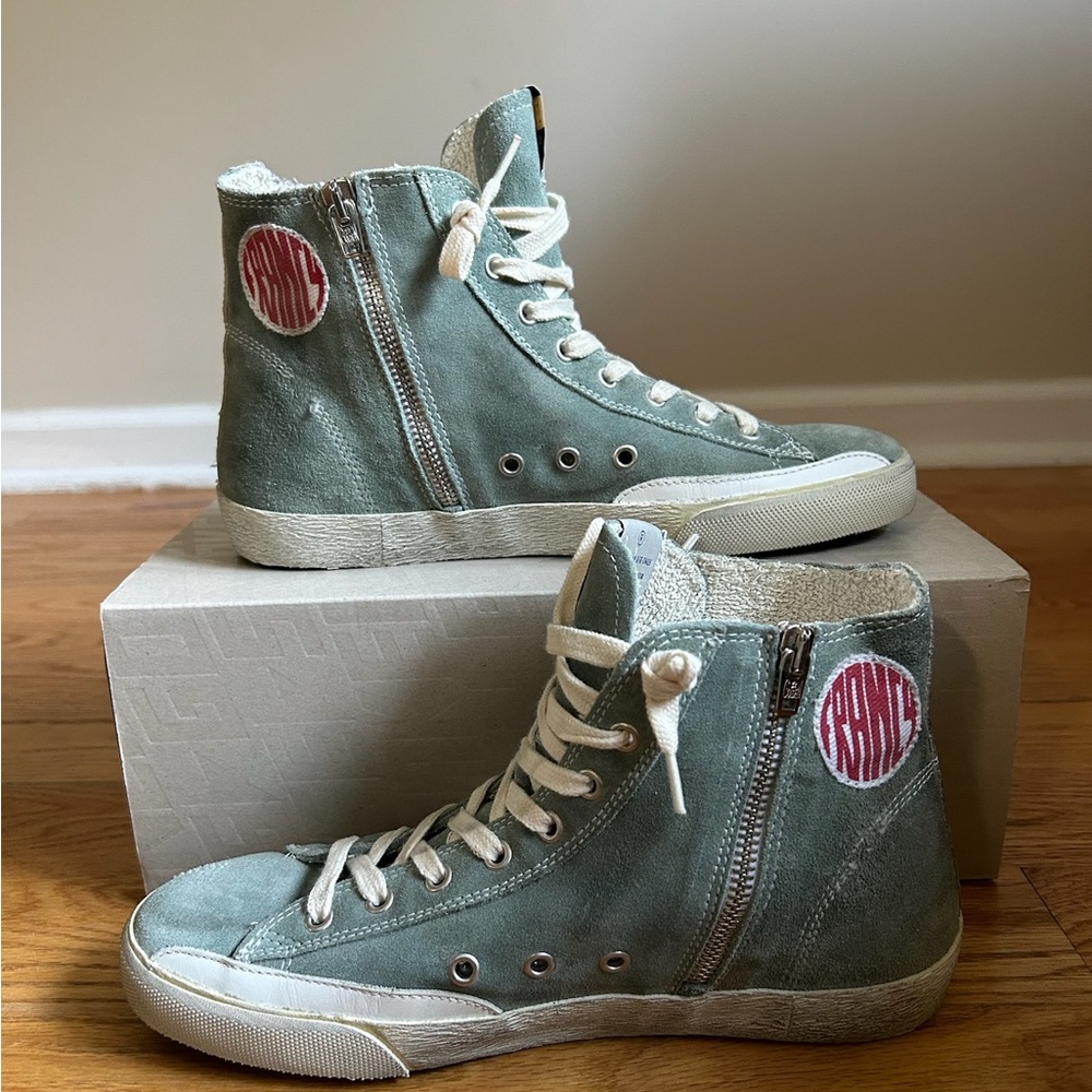 Golden Goose Francy Classic Sneakers. New in Box. 40. Military Green Suede.